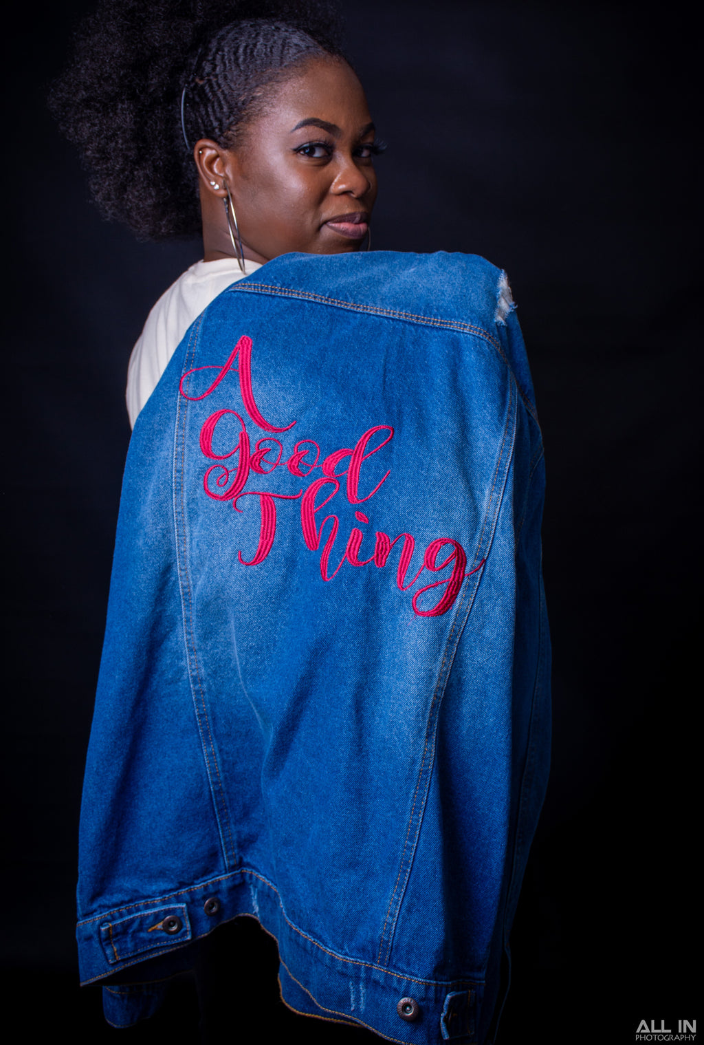 A Good Thing Embroidered Denim Jacket