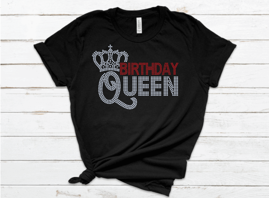 BIRTHDAY RHINESTONE TEE SHIRT
