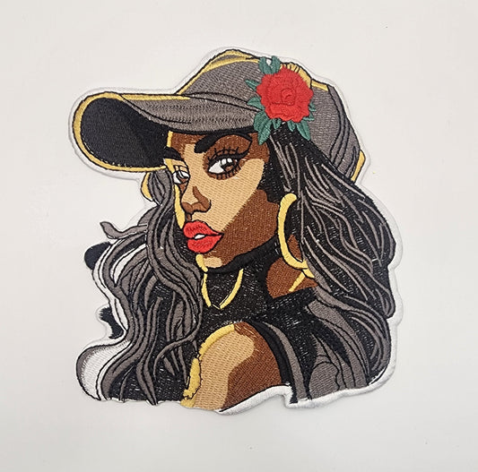 Girl in Rose Hat patch