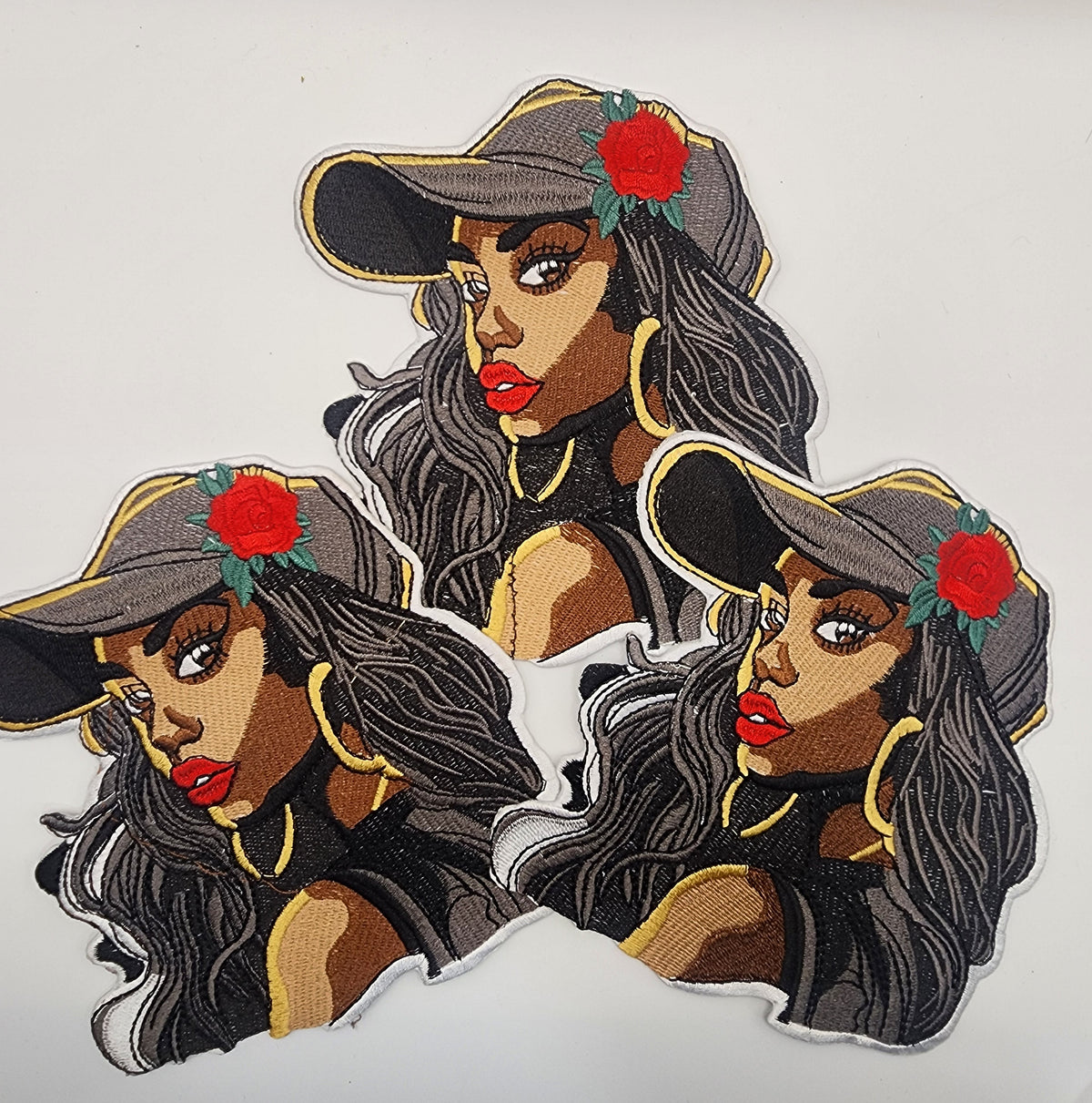 Girl in Rose Hat patch