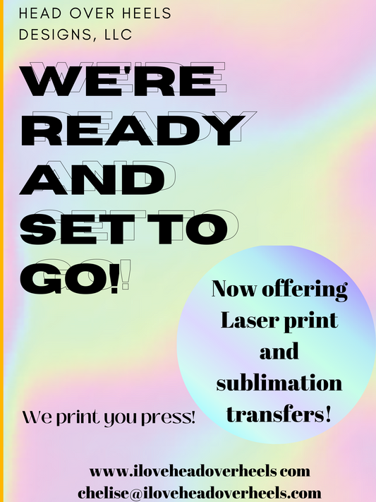 White Toner Laser Print Transfers