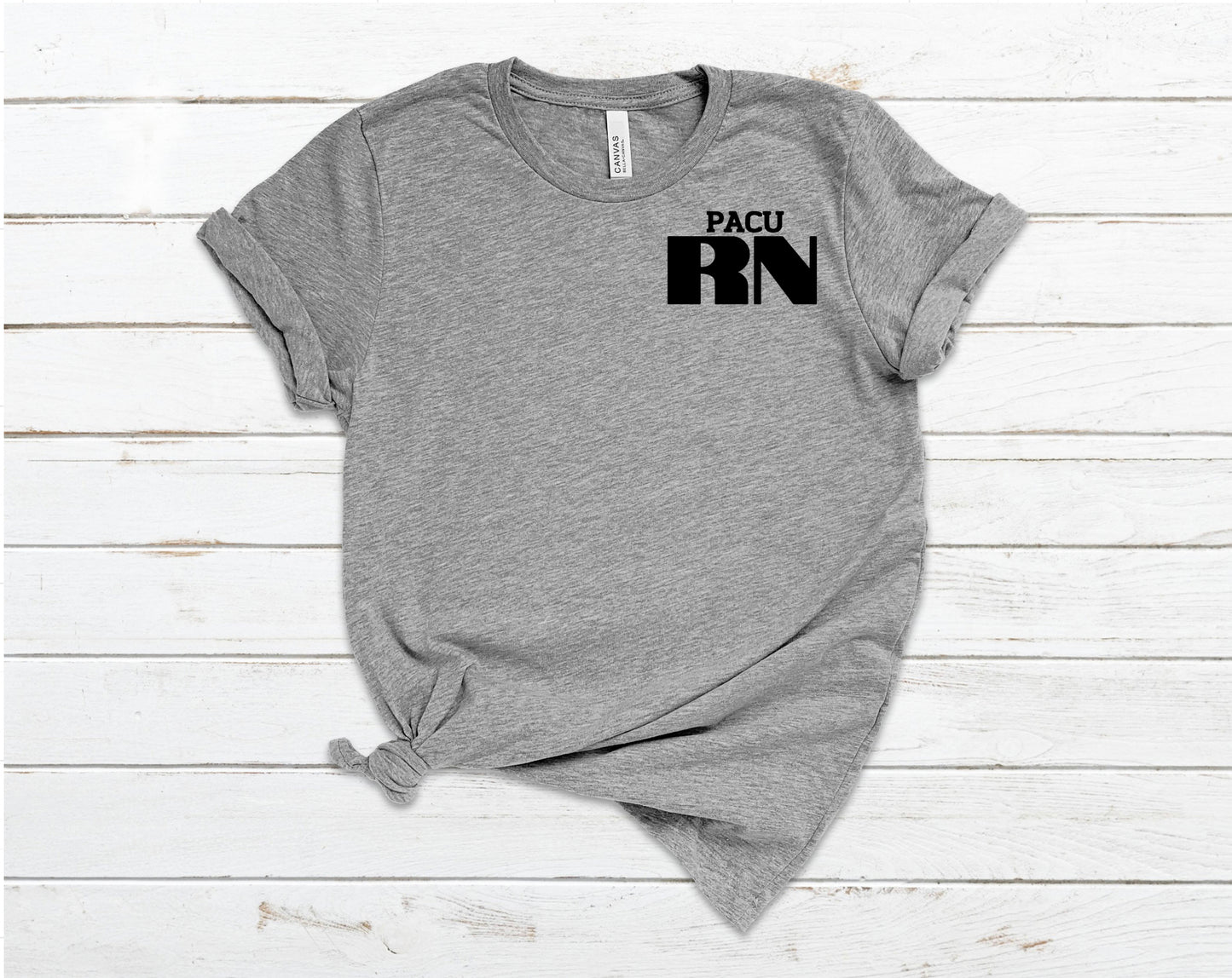 PACU RN pocket logo tee