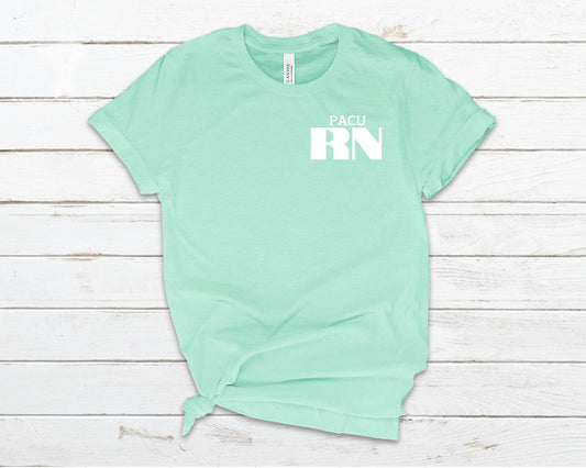 PACU RN pocket logo tee