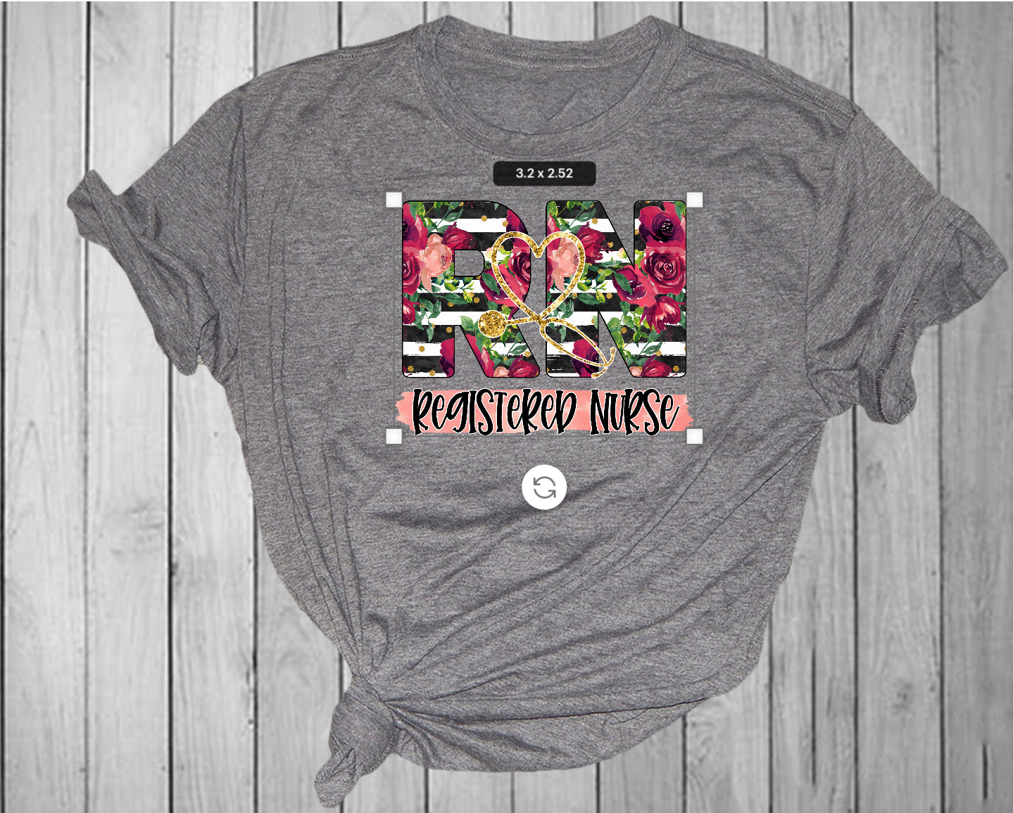 Floral RN Tee