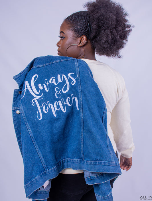 Always & Forever Embroidered Denim Jacket