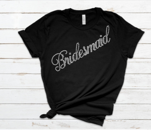 Bridesmaid Rhinestone Tee Sash Style